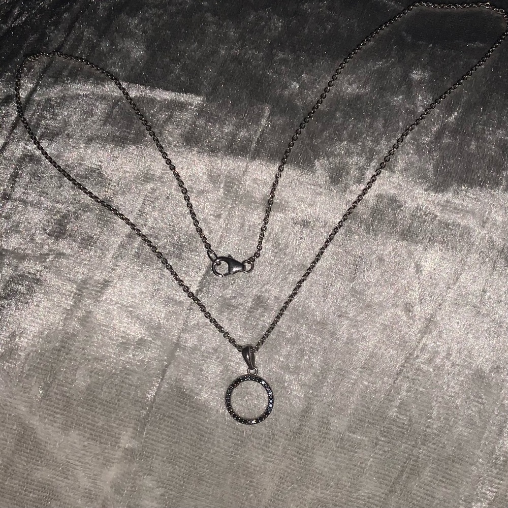 diamond paved stone pendent